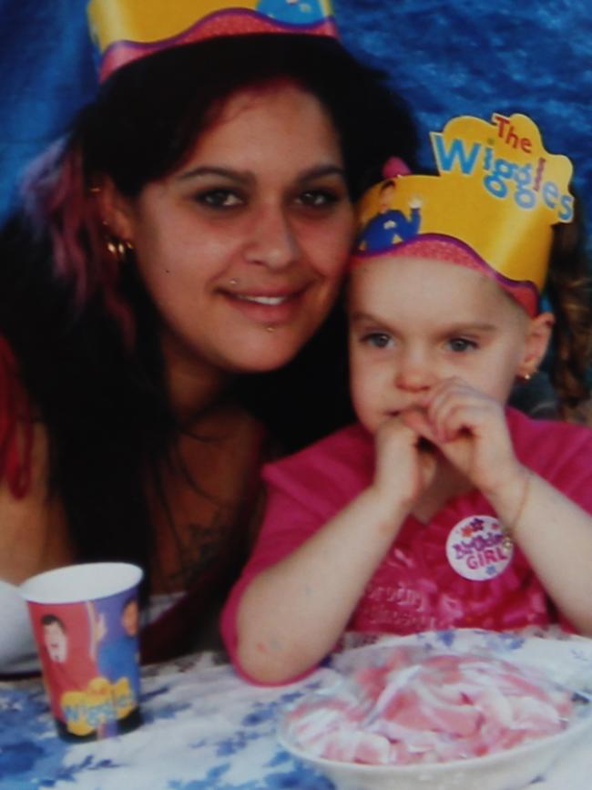 Kristi Abrahams with Kiesha at her fourth birthday celebration. File picture