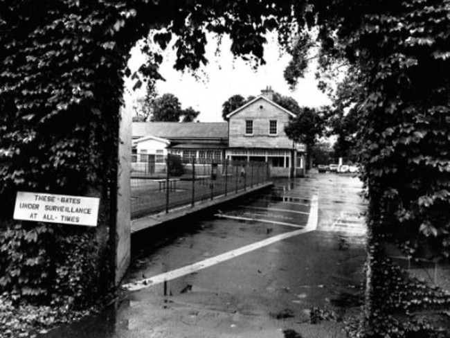 A sign warns that the site is being watched at all times. Picture: Ray Strange