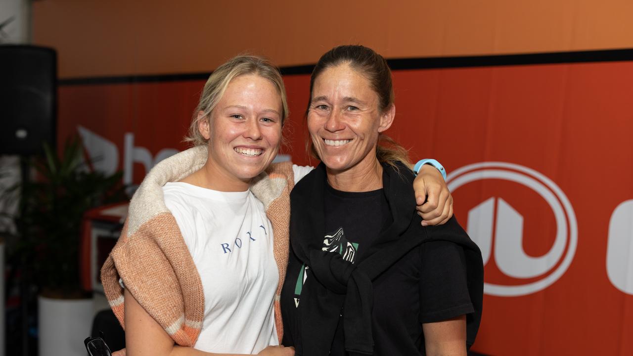 Jessie Van Niekerk and Tracey Van Niekerk at the Gold Coast Pro surfing contest launch party at Snapper Rocks, for The Pulse. Picture: Celeste Humphrey