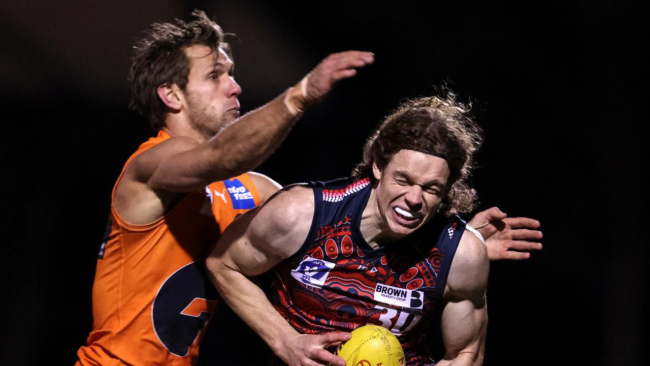 Ben Brown in action for Casey on Saturday. Picture: Martin Keep/AFL Photos via Getty Images