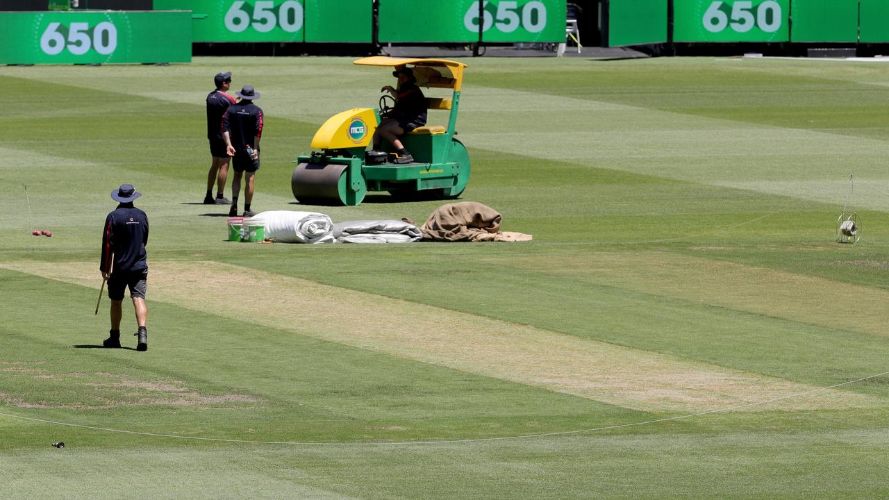 The MCG pitch for the Boxing Day Test.