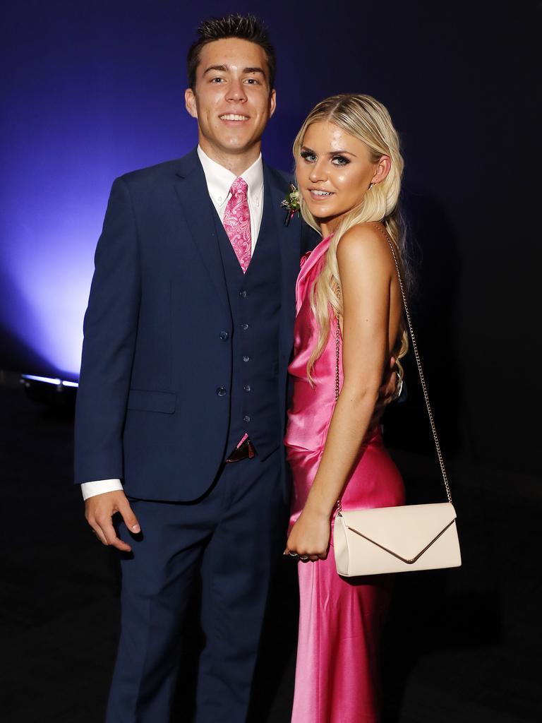 Quinn Sheahan and Kaylah Hudson pictured at the 2021 Nudgee College year 12 formal, Royal International Convention Centre Brisbane 19th of September 2021. (Image/Josh Woning)