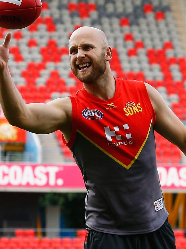 Gary Ablett joins Gold Coast training on Tuesday.