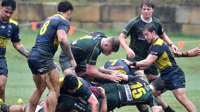 Rugby colts 1 West's vs Bond Uni in Toowong. Saturday May 14, 2022. Picture, John Gass