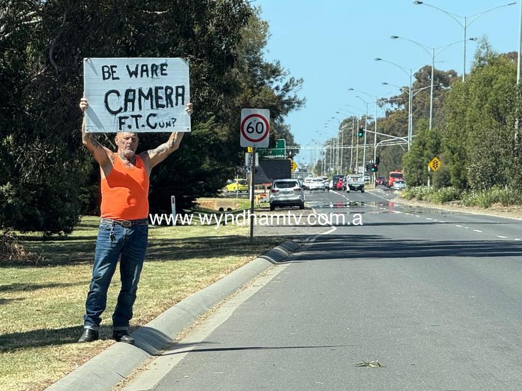 An Aussie’s roadside sign has been met with mixed reviews. Picture: Instagram/@wyndhamtv