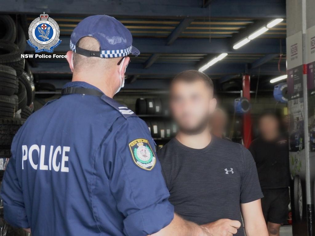 Police raid a property as part of Operation Hawk. Picture: NSW Police.