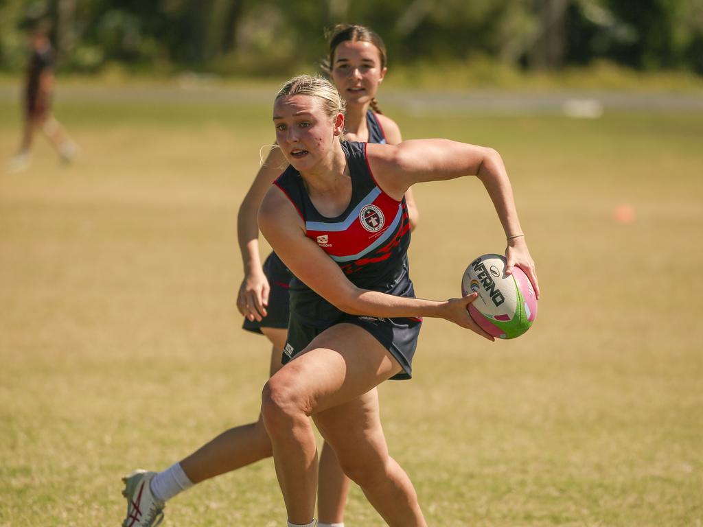 United World College V Emmous at the 2024 Gold Coast Titans All Schools Touch Football Picture: Glenn Campbell
