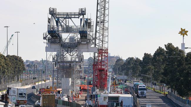 West Gate Tunnel Project looking west down Footscray Road. Picture: Ian Currie