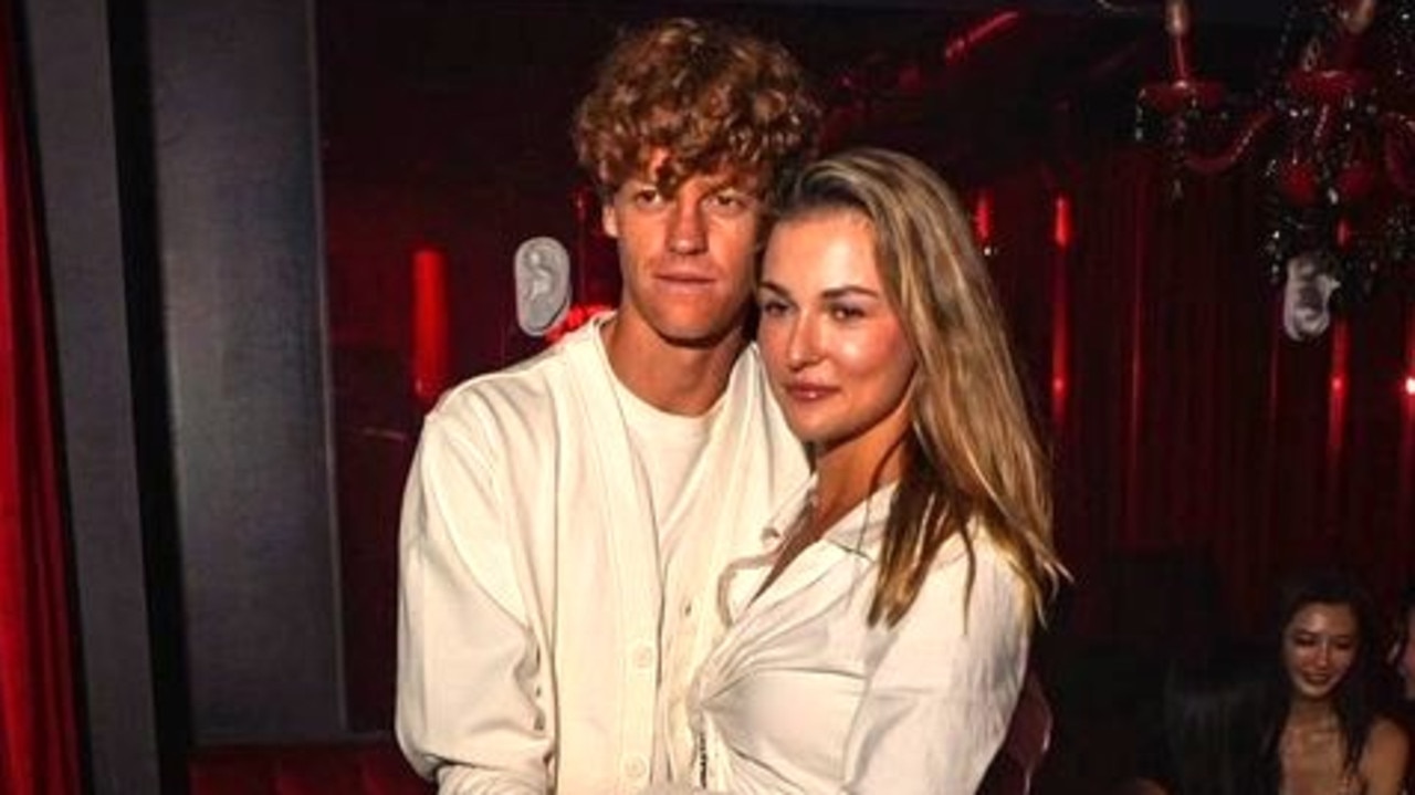 Jannik Sinner and Anna Kalinskaya in New York. Photo: X, @thetennisletter.