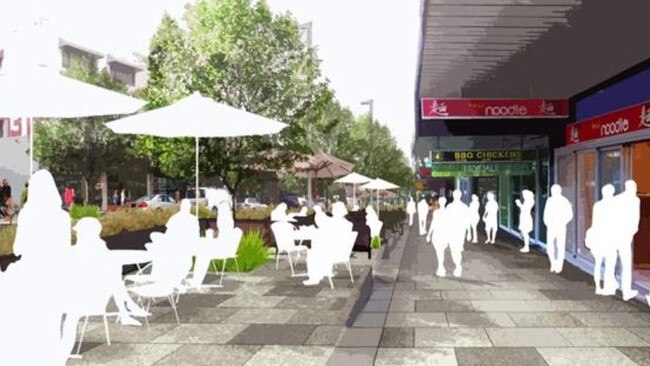 A concept plan of the works on St Johns Ave.