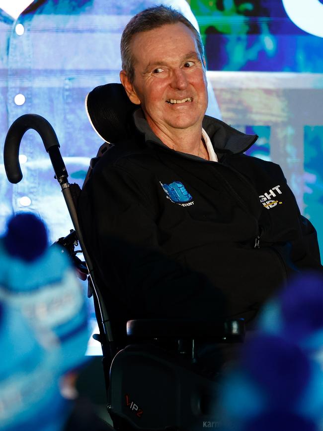 Former AFL player, coach and Australian of the Year, Neale Daniher has led the battle against MND while fighting the disease himself. Picture: Michael Willson/AFL Photos via Getty Images