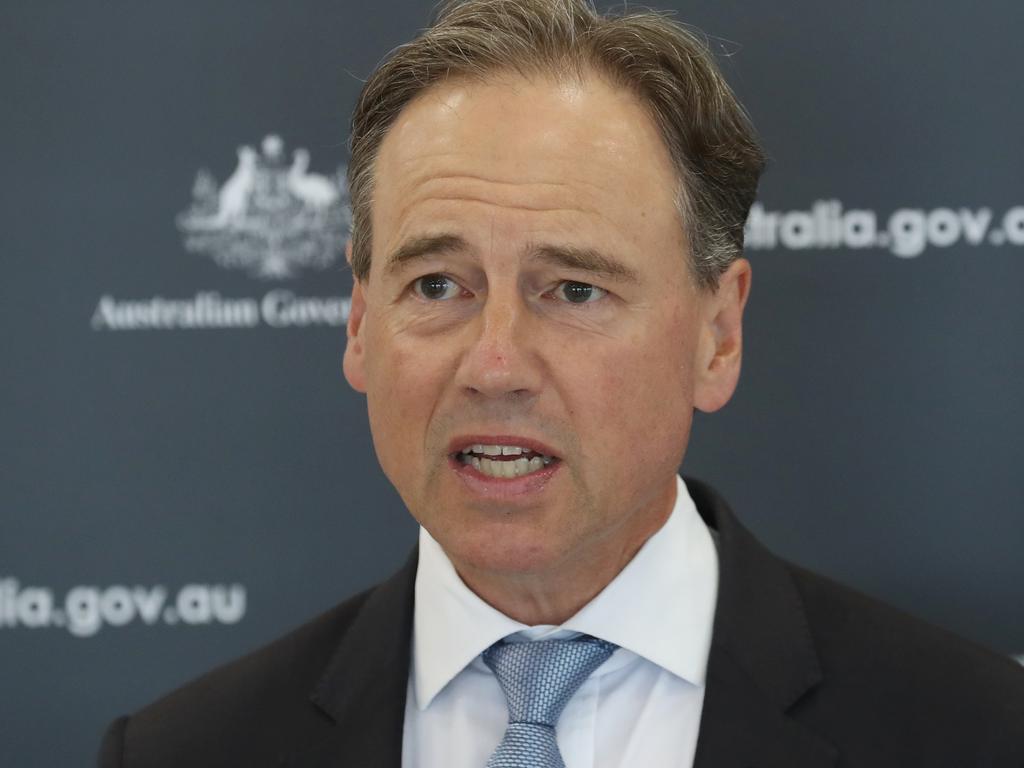 Health Minister Greg Hunt announced the major changes on Friday night. They come into effect on Sunday. Picture: NCA NewsWire/ David Crosling