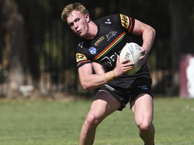 CANBERRA, AUSTRALIA, NewsWire Photos. MARCH 9, 2024: UNE SG Ball Cup - NSWRL Junior Reps Round Six Canberra Raiders vs Penrith Panthers at Raiders Belconnen in Canberra. Picture: NCA NewsWire / Martin Ollman