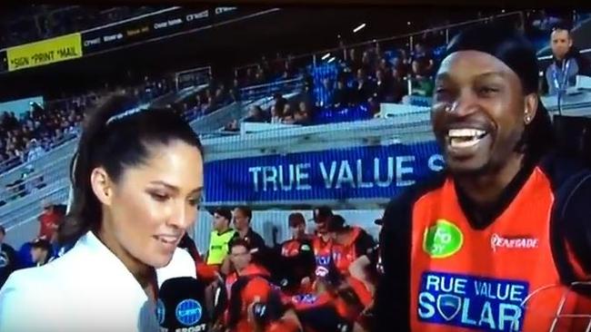 Big Bash League : Chris Gayle and Mel Mclaughlin Interview.