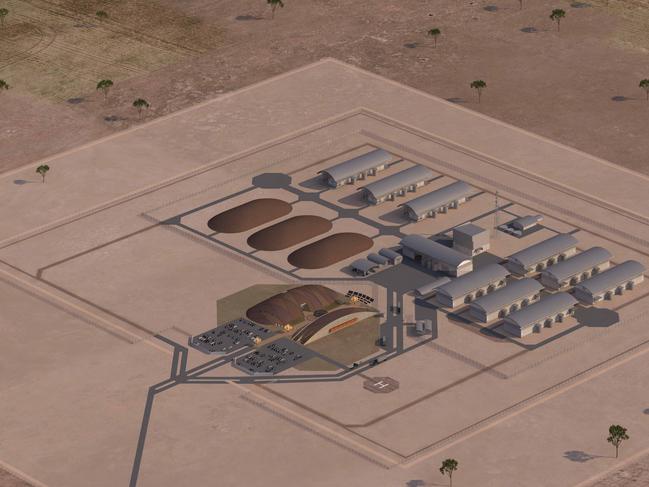 An artist's impression of the radioactive waste site at Napandee, near Kimba. Picture: Supplied