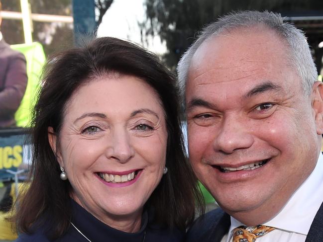 2032 Olympic Games announcement celebration at Kurrawa-Pratten Parklands. Mayor Tom Tate and wife Ruth. Picture Glenn Hampson