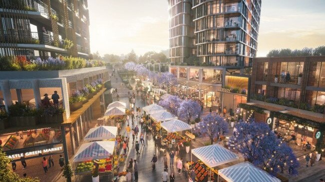 An artist’s impression of plans for Castle Towers in Castle Hill. Enduring popularity and recent development have made the suburb the country’s second most valuable suburb.