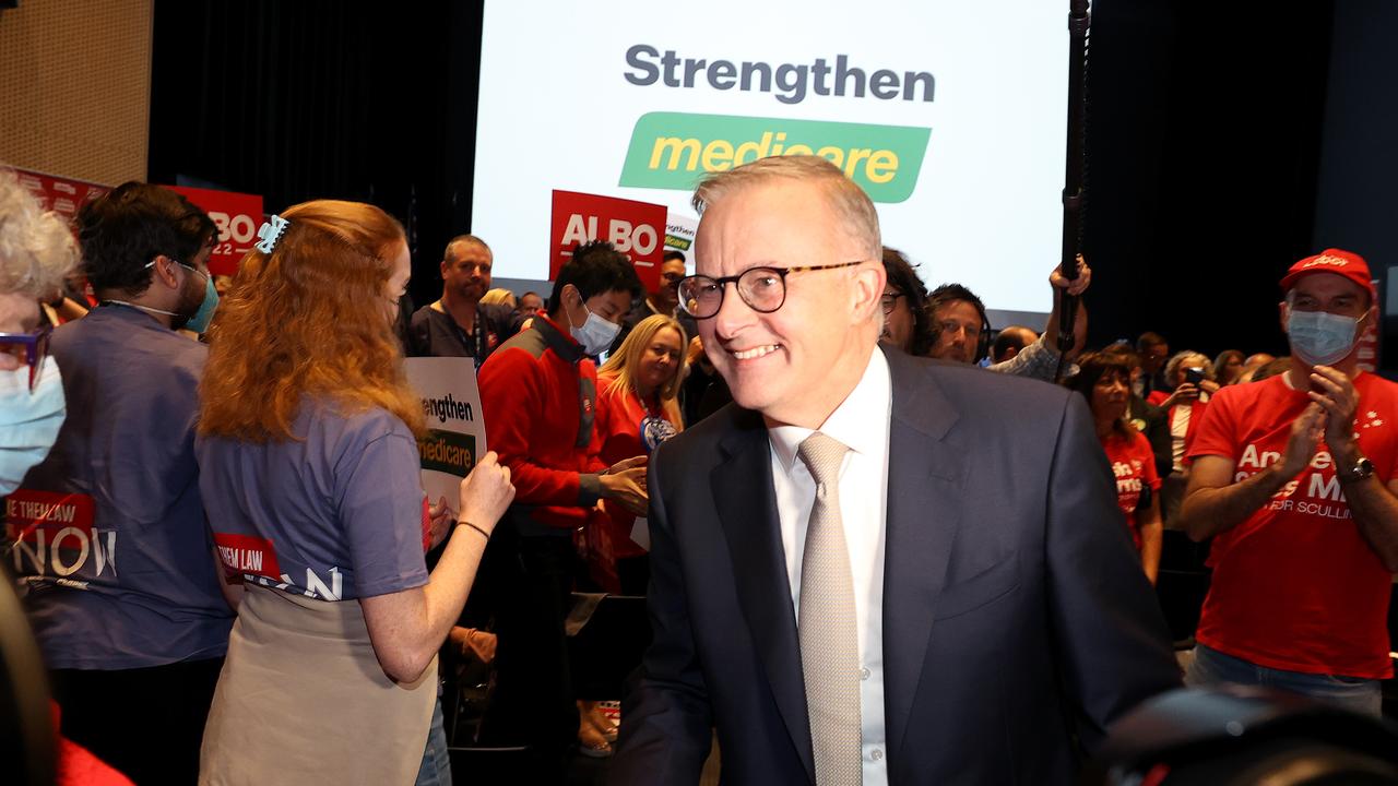 Anthony Albanese was all smiles as he walked through the crowd at the Labor-friendly Australian Nursing and Midwifery Federation conference. Picture: Toby Zerna