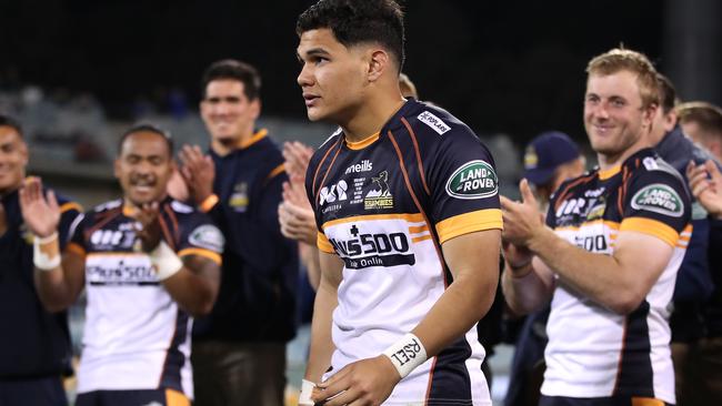 Lolesio receives Player of the Match award. Picture: Getty Images