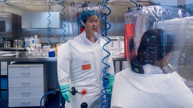 ‘Bat Woman’ Shi Zhengli in the P4 epidemiology lab in the COVID-19 epicentre of Wuhan. Picture: AFP