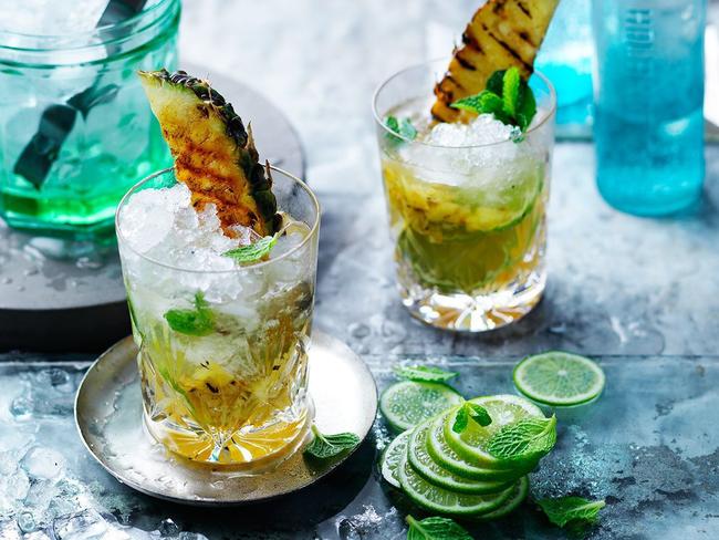 Grilled pineapple mojitos.