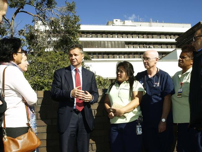 Incumbent MP for Kingsford Smith Matt Thistlethwait,e outside Prince of Wales Hospital at Randwick, led a strong campaign based on fighting funding cuts to health and protecting Medicare. Picture: John Appleyard