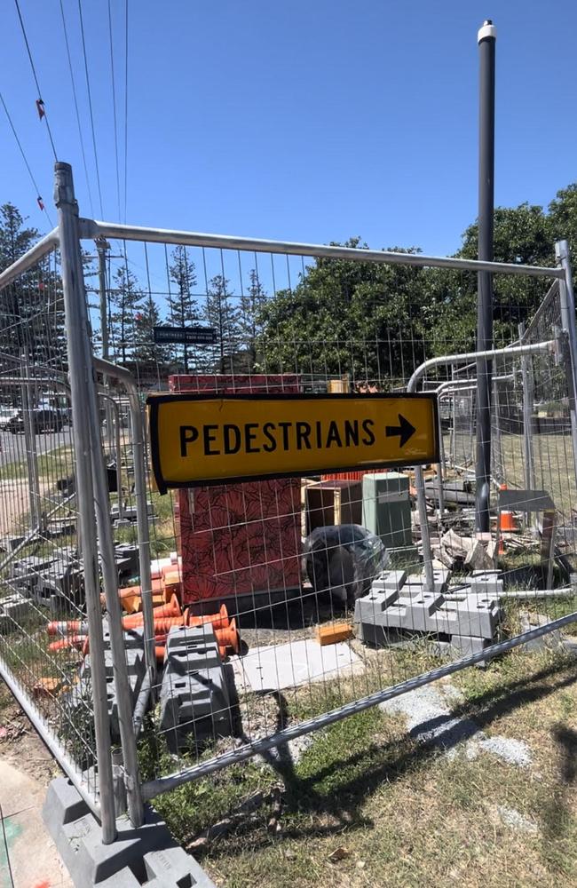 Light Rail Stage 3 construction in Burleigh Heads