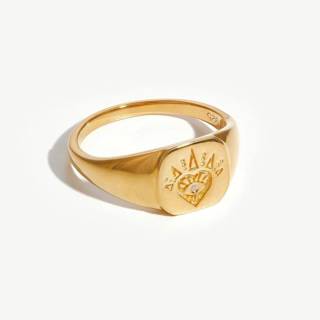 Missoma Open Heart signet ringShop now for $178