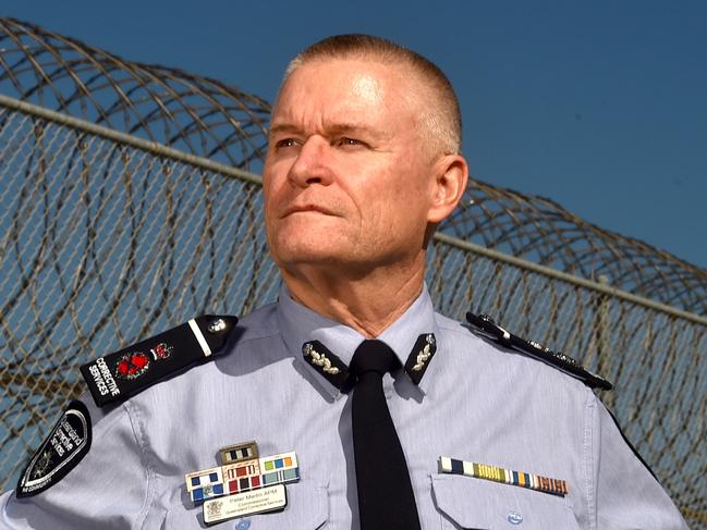 Commissioner Peter Martin APM at the Townsville Correctional Complex. Picture: Evan Morgan