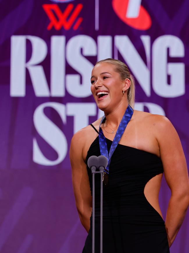 Port Adelaide’s Matilda Scholz was named 2024 AFLW Rising Star. Picture: Dylan Burns/AFL Photos via Getty Images