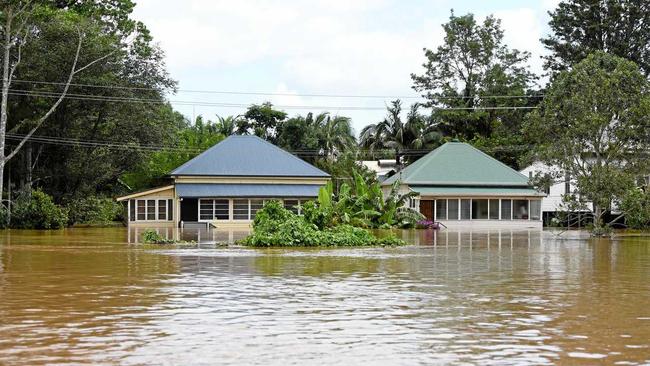 North Lismore during the floods. Picture: Marc Stapelberg