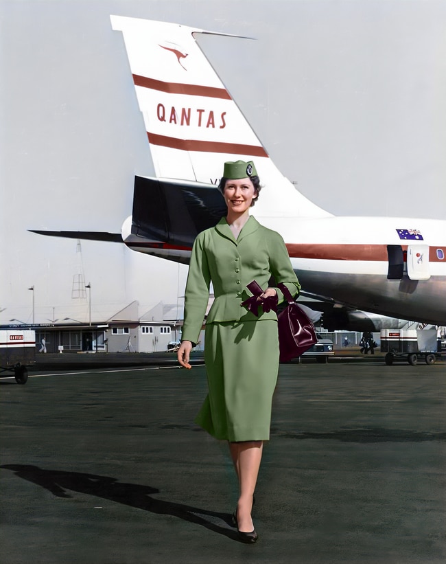 The Qantas uniform in 1959.