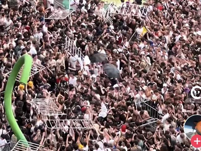 Scenes outside Travis Scott concert at Marvel Stadium. Pic: TikTok