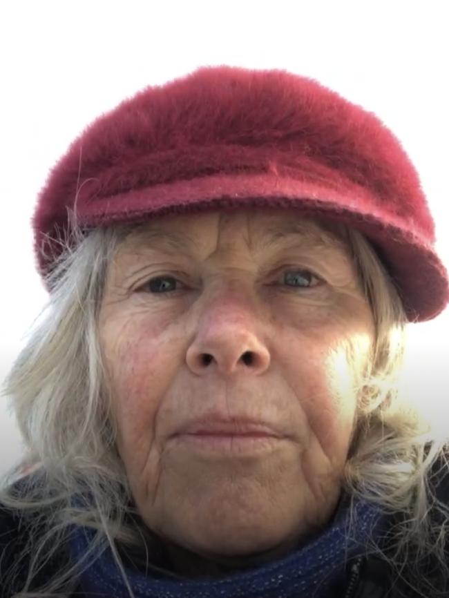 A climate activist named Jacinta has jumped on top of a train at the port of Melbourne on Thursday morning, halting its rail operations into the one of the largest ports in the continent. Picture: Supplied by Blockade Australia