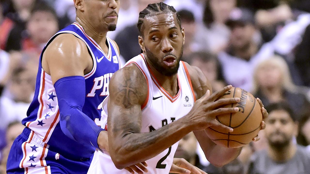 NBA playoffs scores Toronto v Philadelphia Kawhi Leonard torches Ben Simmons Sixers as Raptors win Game 1 of Eastern Conference semi final Herald Sun