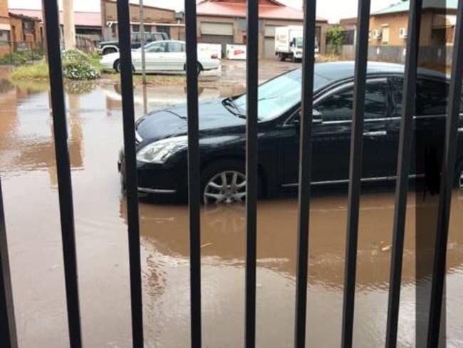 Streets flooded in Whyalla, South Australia. Picture: Nadz Neyrizi. Source: Facebook.