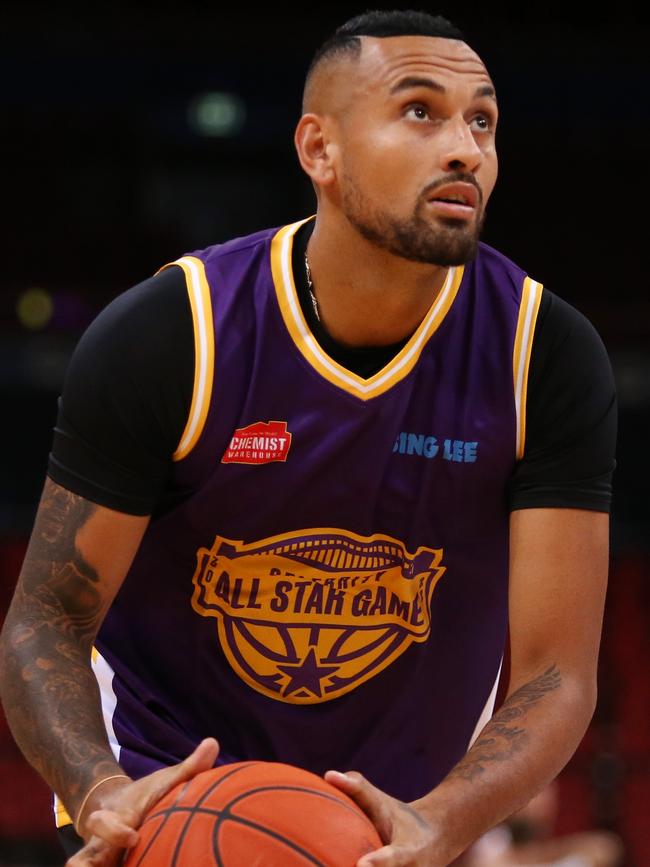 NBL hall-of-famer Steve Carfino called out Kyrgios for “unsportsmanlike” behaviour during a Sydney Kings celebrity match.