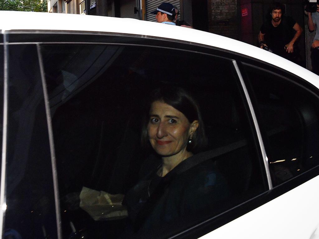 NSW Premier Gladys Berejiklian departs after giving evidence at the NSW Independent Commission Against Corruption. Picture: Sam Mooy/Getty Images