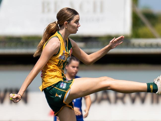 Ciaralii Parnell playing for St Mary's in the 2024-25 NTFL season. Picture: Jack Riddiford / AFLNT Media