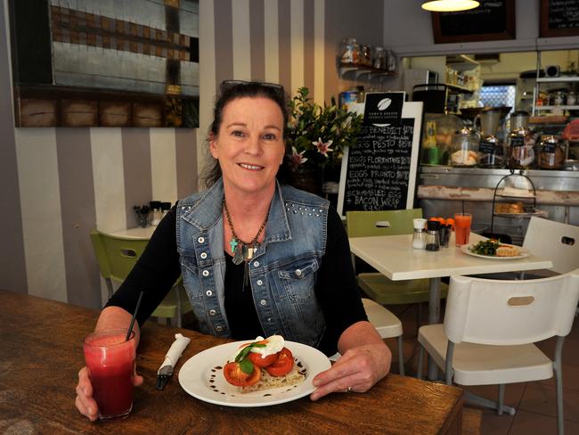 Stacey Driver, the owner of Pronto Creative Foods at Palm Beach, pictured by the Manly Daily in 2013, said her business will suffer if four outdoor tables can’t be returned for footpath dining. Picture: Martin Lange