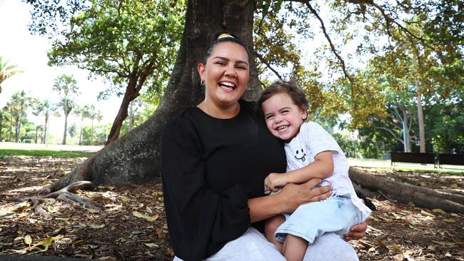 Tanika Davis and her son, Slade. Picture: John Feder