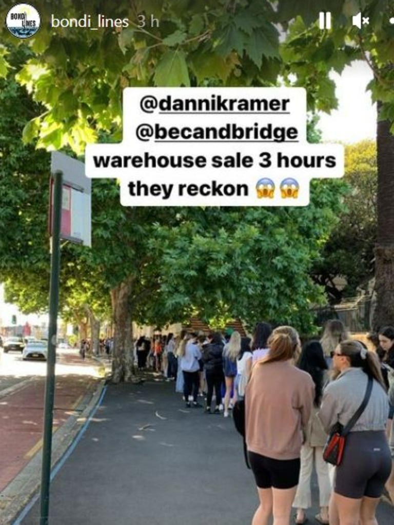 Bec and Bridge Warehouse Sale Sydney residents queue for three