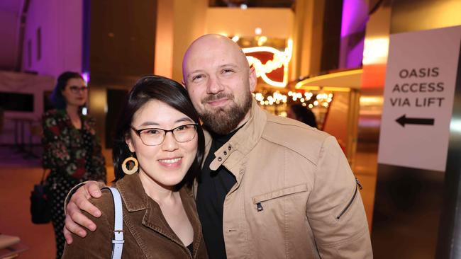 Lark Lee and Vladimir Djurdjevic at the Screen Forever SPA Awards at The Star Gold Coast for Gold Coast at Large. Picture, Portia Large.