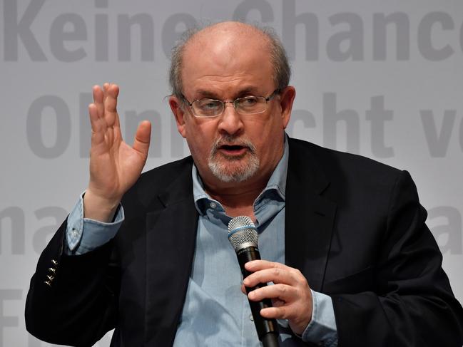 Not every day is just hanging out with the likes of Salman Rushdie. Picture: AFP