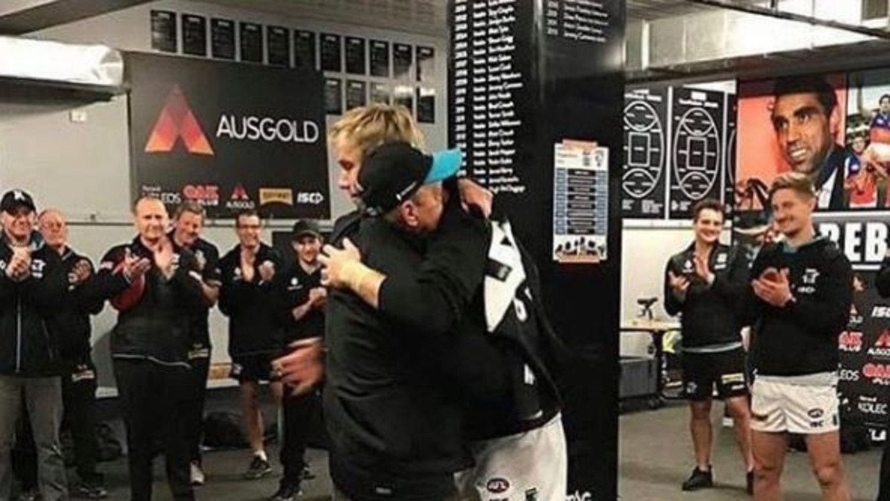 Port Adelaide's Todd Marshall's instagram pics of him and his dad