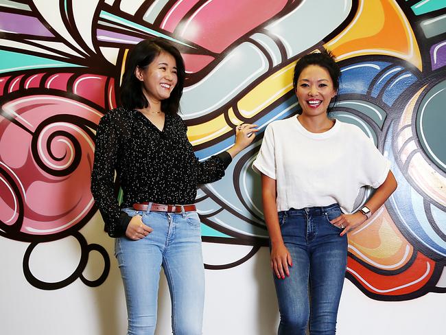 Share with Oscar founders Louise Chen and Lisa Qi. Picture: Jane Dempster/The Australian.