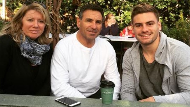 Stephen Coniglio with mum Jane and dad Sandro. Picture: Stephen Coniglio/Instagram