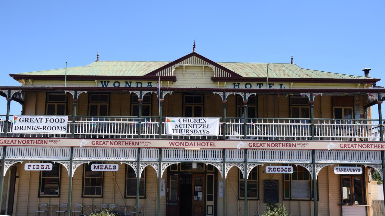 The Wondai Hotel, which is claimed to be haunted.