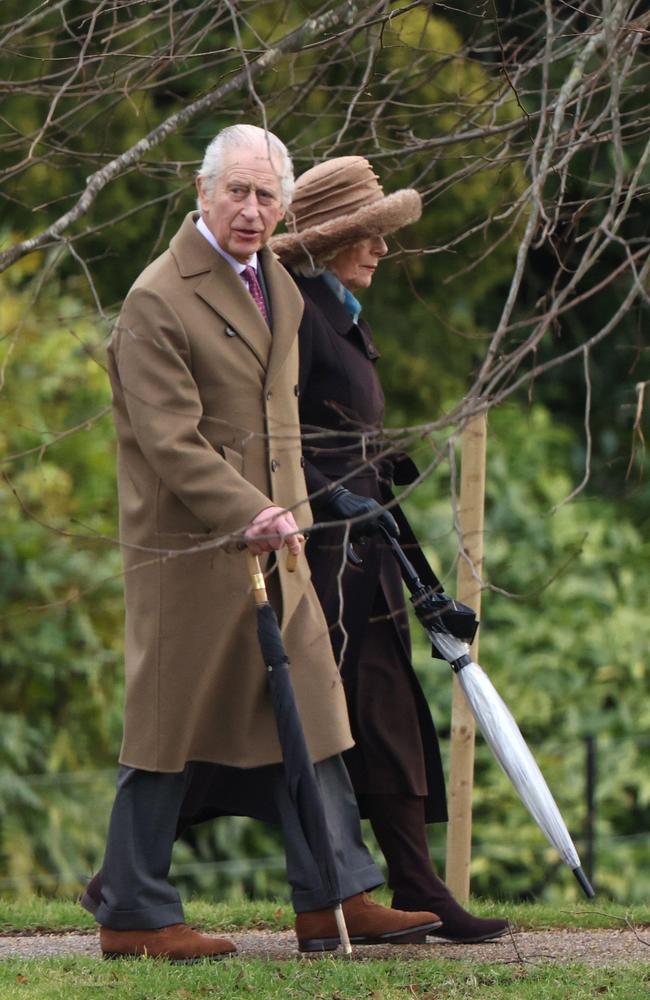 The couple enjoyed a quiet walk after waving to well-wishers. Picture: Paul Marriott/Alamy Live News