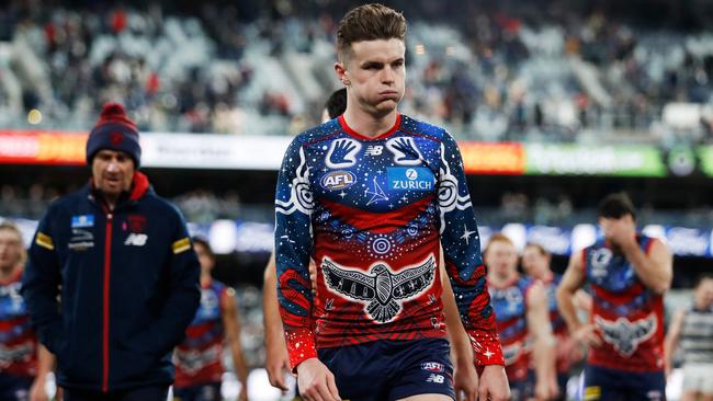 Bayley Fritsch’s dribble kick for goal has come under the spotlight. Picture: Dylan Burns/AFL Photos